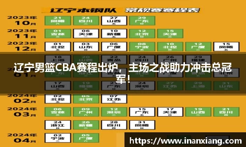 辽宁男篮CBA赛程出炉，主场之战助力冲击总冠军！