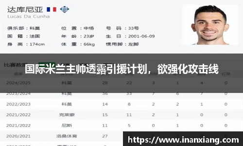 国际米兰主帅透露引援计划，欲强化攻击线